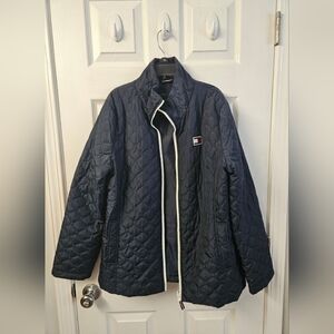 Tommy Hilfiger Red White and Blue Quilted Puffer Coat Jacket